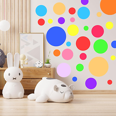 #ad #ad 264Pcs Polka Dot Wall Stickers Colorful Wall Stickers Dots Confetti Vinyl Remova $14.20