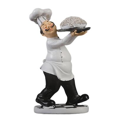#ad #ad French Chef Figurine Kitchen Ornament Resin Cook Statue Sculpture Decorative $25.26
