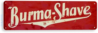 #ad Burma Shave Sign Shaving Parlor Barber Shop Rustic Metal Tin Sign D164 $8.45