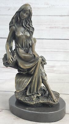 #ad Art Deco Hot Cast Nymph Fairy Fantasy Collectible Bronze Marble Statue Gift Sale $154.50