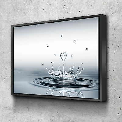 #ad #ad Heart Drop Splash Landscape Bathroom Wall Art Bathroom Wall Decor Bathroom C $214.95