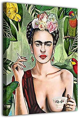 #ad Frida Kahlo Wall Art Canvas Prints Frida Kahlo Picutre Portrait Art Painting Art $14.90