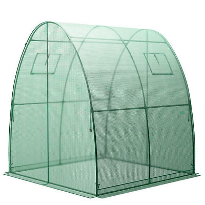 #ad 6 x 6 x 6.6 FT Outdoor Wall in Tunnel Greenhouse Green $86.49