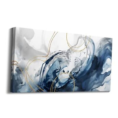 #ad #ad Large Canvas Art Wall Decor Abstract Wall Art Blue 29x58IN modern wall art $208.94