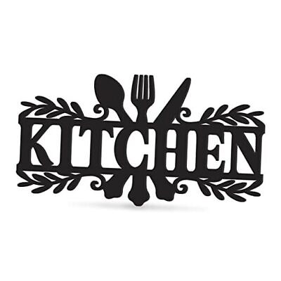 #ad Kitchen SignDining Room Wall Decor Rustic Metal Kitchen Decor blackKitchen $14.70