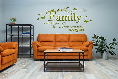 #ad Family Letter Quote Removable Vinyl Decal Art Mural Home Decor Wall Stickers $19.99