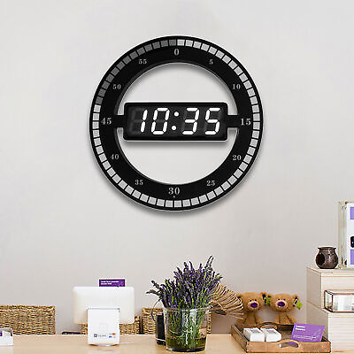 #ad Modern Design Digital LED Wall Clock Watch Living Room Luxury Home Decor Clock $38.90