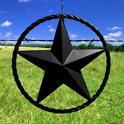 #ad Rustic Dimensional Barn Star 12quot; Black Metal Country Farmhouse Home Decoration $39.97