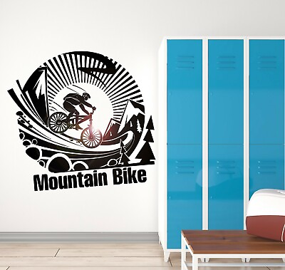 #ad #ad Vinyl Decal Mountain Bike Extreme Sports Cool Room Decor Wall Sticker ig2041 $69.99