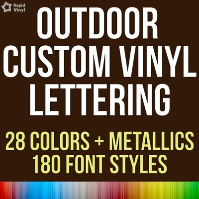 #ad Custom Vinyl Lettering Outdoor Decal Car Truck Boat RV Door Window Glass Sticky $32.99