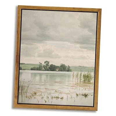 #ad Framed Canvas Prints Wall Art Home Decor Classical Danish 8quot;x10quot; Lake Esrum $23.69