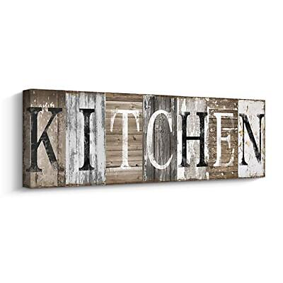 #ad #ad Kitchen Decor Wall Art Rustic Farmhouse Kitchen Sign Decorative Wall Art Wit... $45.82