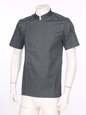 #ad #ad Unisex Mens Short Sleeve Chef Coat Chef Jacket Breathable Working Uniform Gift $6.24