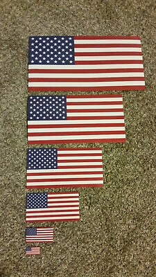 #ad #ad AMERICAN FLAG STICKER *Choose your size* Adhesive Vinyl MADE IN USA REAL RATIO $1.39