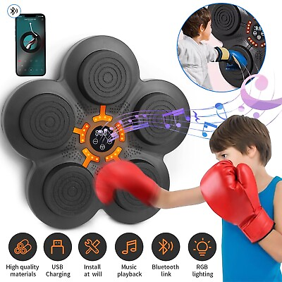 #ad Boxing Training Target Wall Mount Bluetooth Music Indoor React Exercise Machine $49.96
