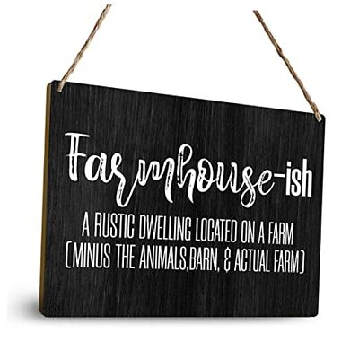 #ad Funny Farmhouse Farmhouse ish Wooden Signs Wall Decor for Front Door Rustic $14.91