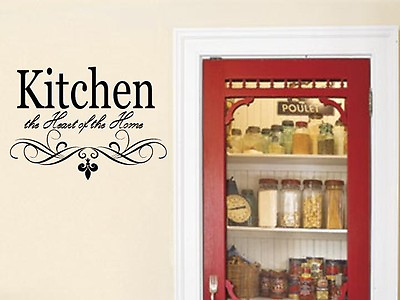 #ad KITCHEN Wall Quote Vinyl Decal Lettering Words Decor Sticky Sticker Dining $16.04
