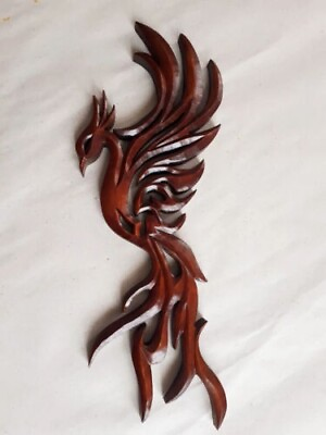 #ad 22 inches Phoenix Carving Wall Phoenix bird Handmade Phoenix Wooden gift $372.05