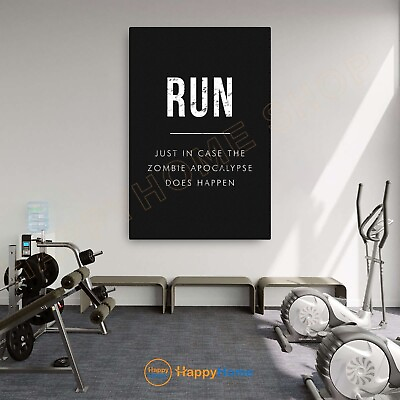 #ad #ad Gym Quote Wall Art Run Exercise Workout Room Fitness Gym Print Home Decor P930 $79.75