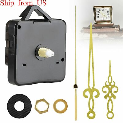 DIY Wall Quartz Clock Movement Mechanism Replacement Tool Parts Set Hands Gold $7.59