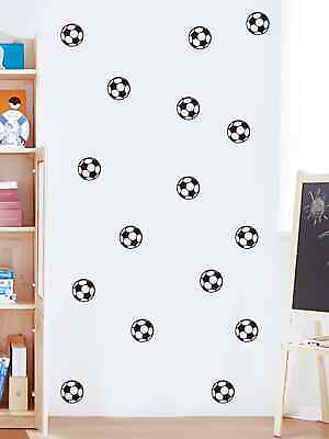 #ad Soccer Ball Design Wall Sticker Creative Decor Wall Art Adhesive Wall Decals $7.64