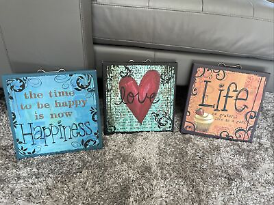 #ad Canvas Art Life Love Happiness 10 x 10 by Target wall hanging decor $24.45