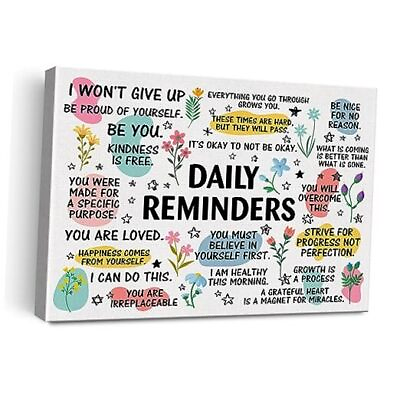 #ad Inspirational Daily Reminders Poster Canvas Wall Art for Office Home REMINDERS $35.45