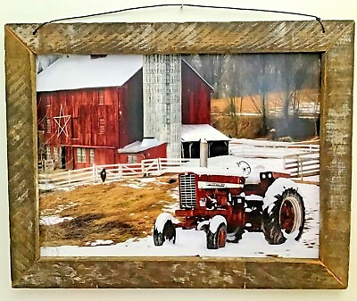 #ad Primitive Rustic Country Home Decor Wall Hanging Perry County Farm 12quot;x 16quot; $49.95
