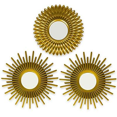 #ad Gold Mirrors for Wall Pack of 3 Wall Mirrors for Room Decor amp; Home Decor ... $24.97