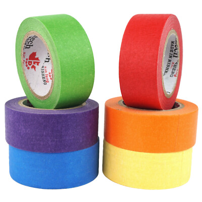 #ad Colored Masking Tape Craft Tape Art Painters Tape Writable Coding Label 24mmx12m $12.11