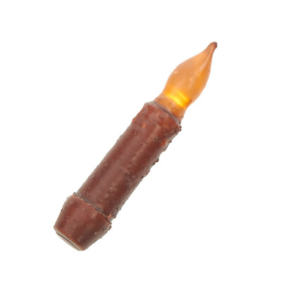 #ad Set of 4 Primitive LED Battery Operated 4 1 2quot; Taper Candle $19.28