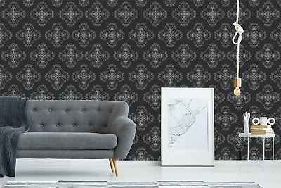 #ad 3D Black Art Pattern 45 Wall Paper Wall Print Decal Wall Deco Indoor Wall Murals $249.99