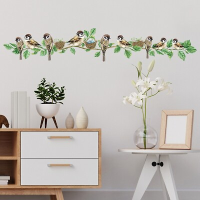 #ad #ad Bird Vine Kids Bedroom Living Room Wall Stickers Decal Mural Home Decoration New $6.68