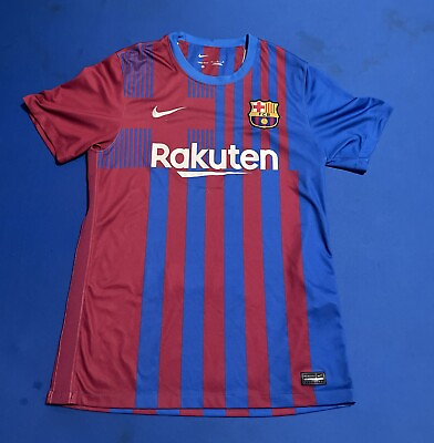 #ad Nike FC Barcelona Soccer Jersey Home Kit 2021 2022 Mens Multicolor M La Liga $29.99