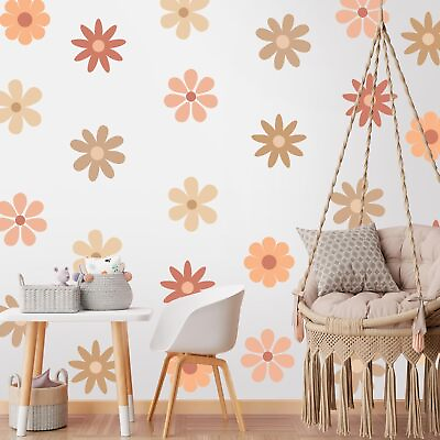 #ad 6 Sheets Daisy Wall Decals White Flower Wall Stickers Big Daisy Wall Stickers Pe $15.29