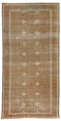 #ad Semi Antique Geometric Tribal 4#x27;8X9’6 Vintage Oriental Runner Rug Hallway Carpet $394.00