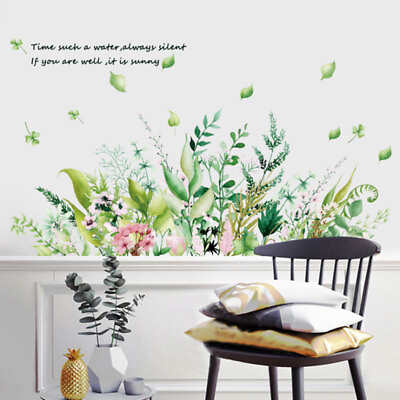 #ad #ad Vines and Leaves Wall Decal Green Plants Wall Sticker Removable Wall Decal $13.85