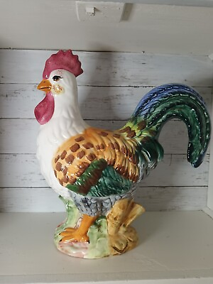 #ad #ad Large 15in Beautiful hand painted rooster $101.01