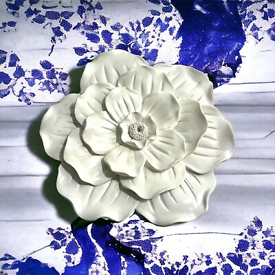 #ad Magnolia flower 3 D Raised resin Composite wall Art Shelf Table décor Hang prop $29.00