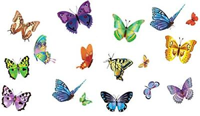 #ad Removable Creative Wall Stickers 17 Butterflies Colorful Butterfly Wall $13.87