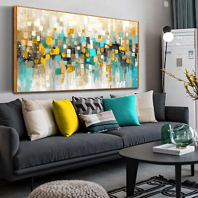#ad #ad Abstract Canvas Art Wall Decor Modern Wall Art Framed Large Living Room W... $239.87