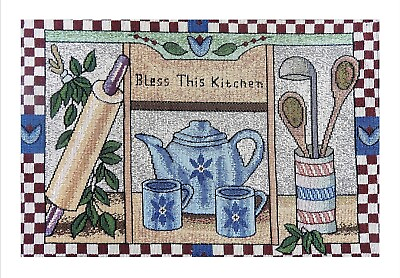 #ad #ad Kitchen Theme Print Cotton Rectangular Placemat Dining Table Mats Set of 4 $57.86