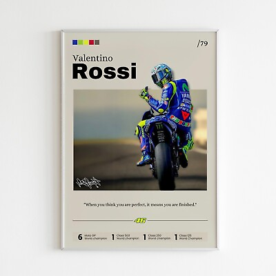 #ad Valentino Rossi poster Moto GP print fan gift Rossi Moto GP print art $26.91