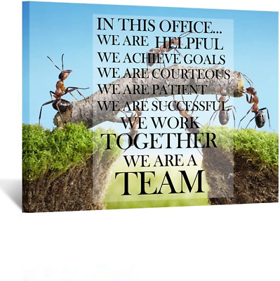 #ad KREATIVE ARTS Canvas Quotes Office Inspirational Sayings Words Wall Decor Teamwo $97.32