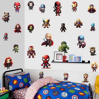 #ad Cartoon Movie Wall Decals for Baby Boys Girls Kids Peel and Stick Wall Stickers $19.58