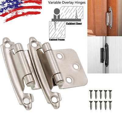 #ad #ad Lot Kitchen Cabinet Hinges Overlay Self Closing Face Mount Cupboard Door Hinge $66.95