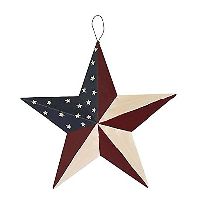 #ad Patriotic Metal Barn Star Wall Decor 12inch Hanging Country Rustic S stars $28.33