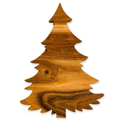 #ad WOODLERY Christmas Tree Shaped Wood Cutting Board for kitchen Tree Shaped Woo... $28.67