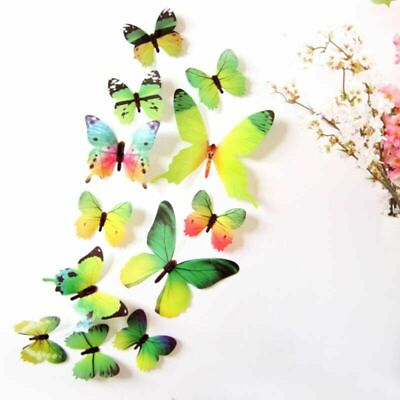 #ad #ad Girl Bedroom 12 x 3D Butterfly Wall Stickers Home Decor Room Decoration Sticker $3.79