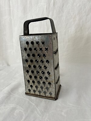 #ad Vintage Bromwell Metal Cheese Grater 119 Michigan City Indiana Rustic Decor $14.99